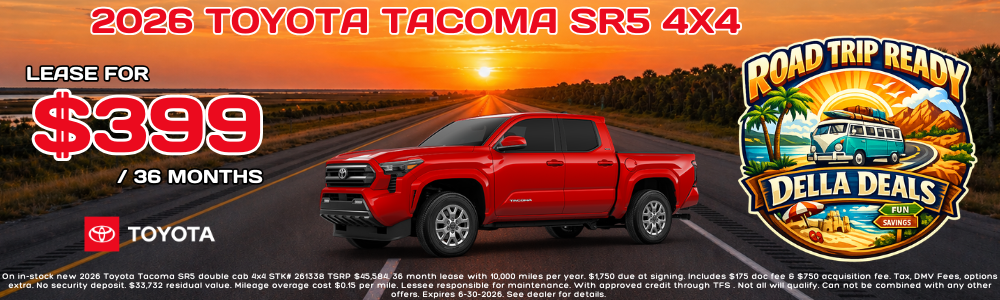 2026 Toyota Tacoma Sale at DELLA Toyota in Plattsburgh