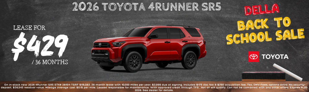 New Toyota 4Runner SUVs for sale at DELLA Toyota in Plattsburgh