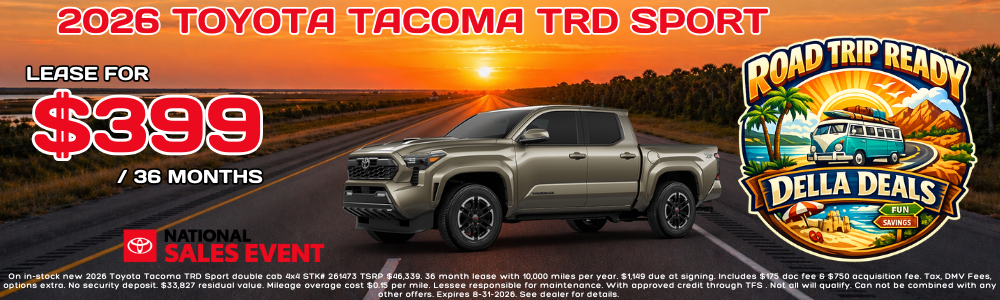 2026 Toyota Tacoma Sale at DELLA Toyota in Plattsburgh