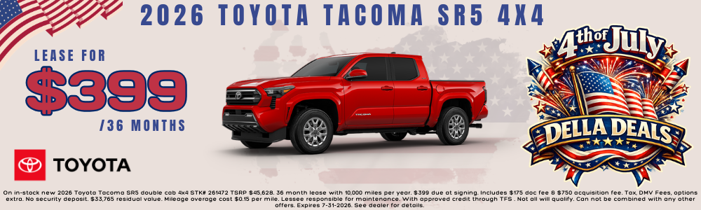 2026 Toyota Tacoma Sale at DELLA Toyota in Plattsburgh