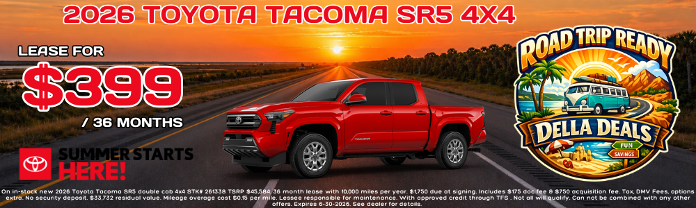 2026 Toyota Tacoma Sale at DELLA Toyota in Plattsburgh