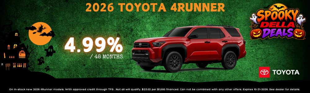 New Toyota 4Runner SUVs for sale at DELLA Toyota in Plattsburgh
