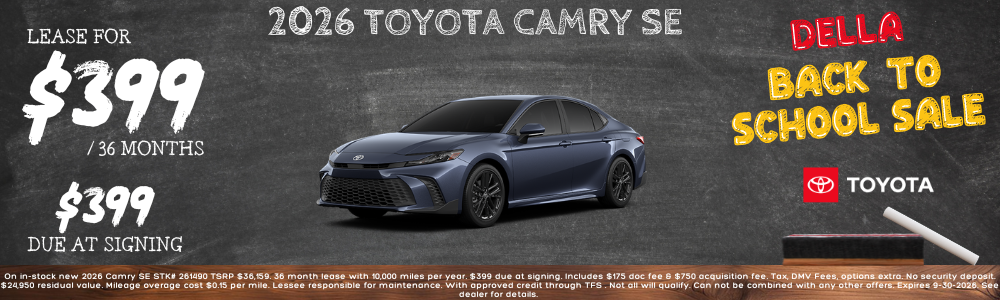 New Toyota Camry sedans for sale at DELLA Toyota in Plattsburgh