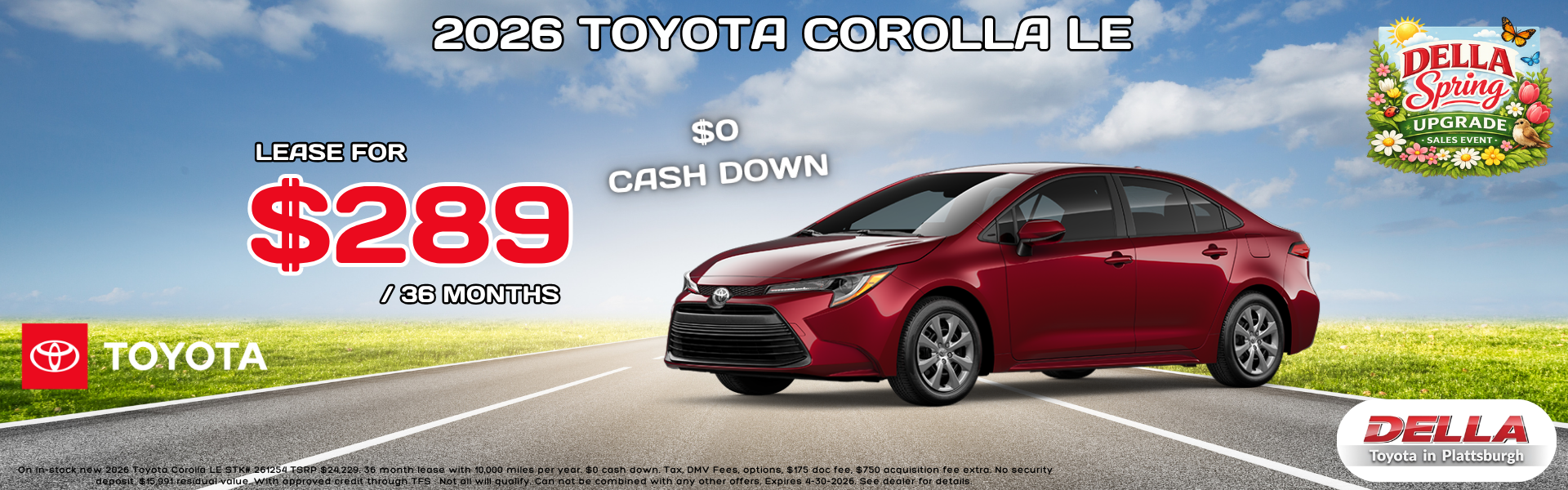 2026 Toyota Corolla Lease Deal