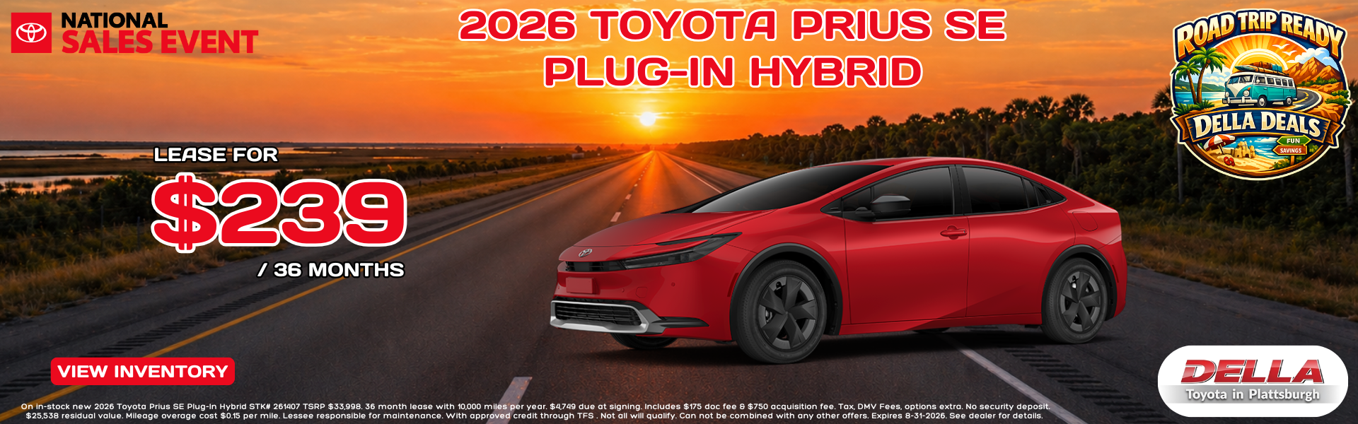 2026 Toyota Prius Plug-In Hybrid Lease Deal